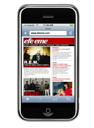 EFE EME en el lanzamiento del iPhone